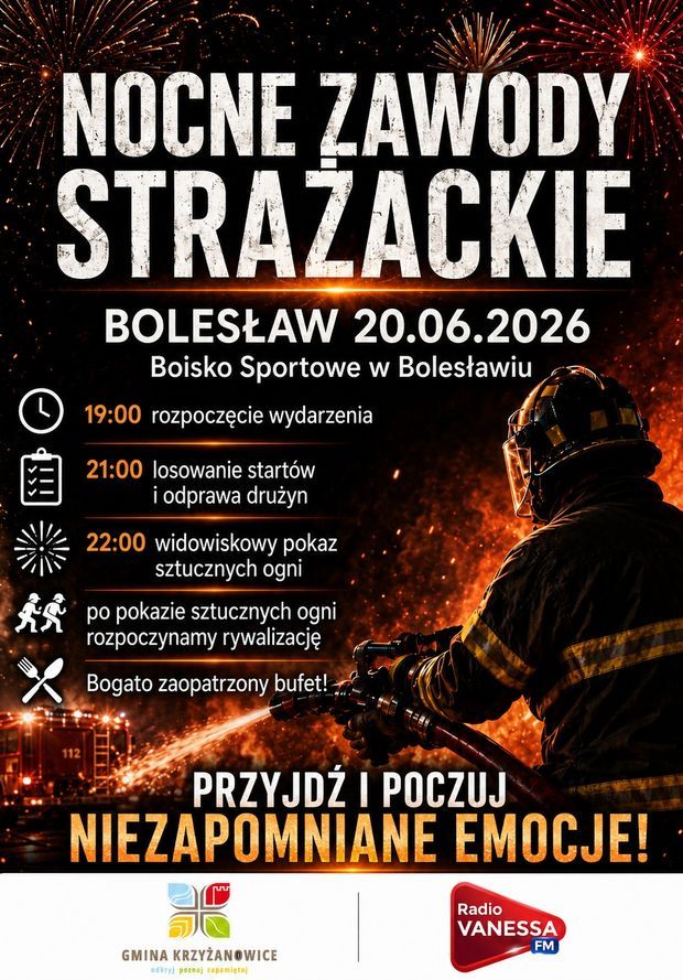 Nocne Zawody Strażackie w Bolesławiu
