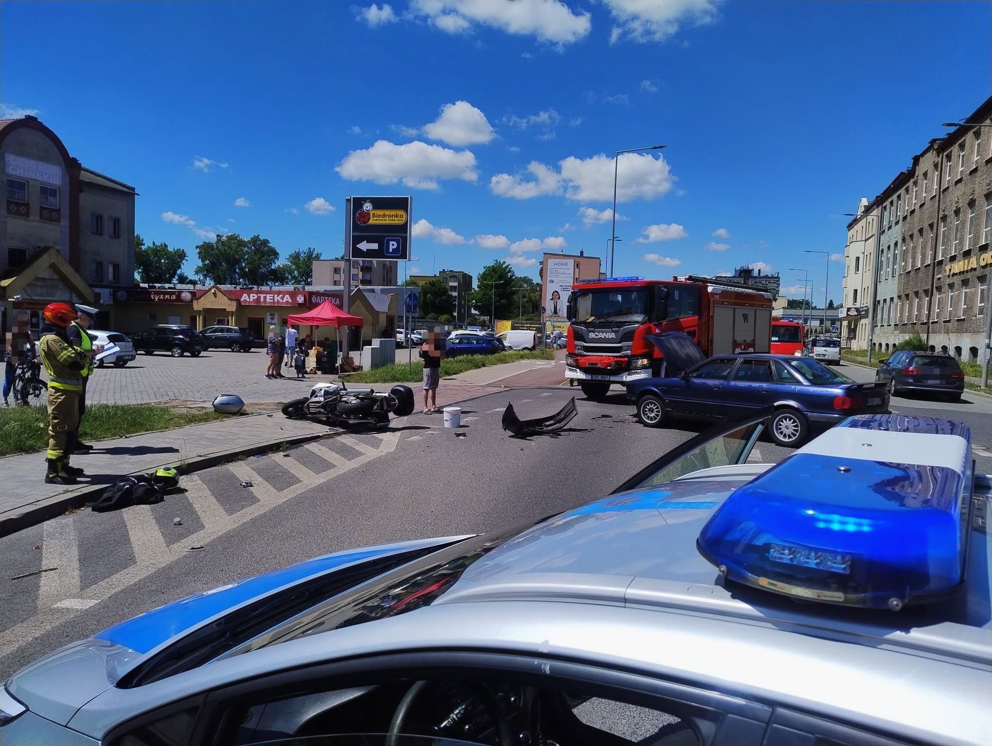 Wypadek na ulicy Bosackiej w Raciborzu