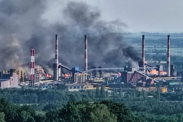 Kłęby dymu w Zdzieszowicach