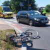 Zderzenie auta z rowerzystą w Raciborzu