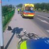 41-letni rowerzysta uderzył w sygnalizator świetlny