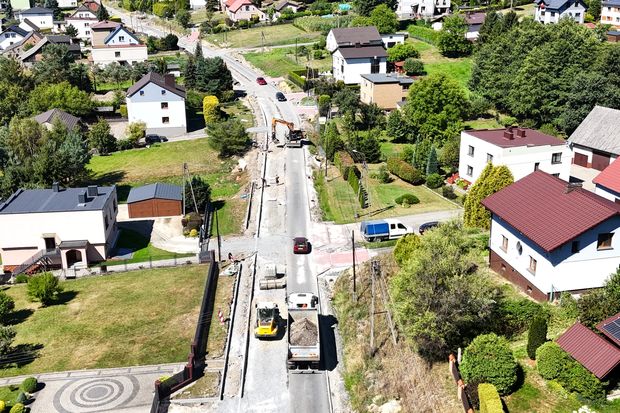 Przebudowa ulicy 1 maja w Mszanie