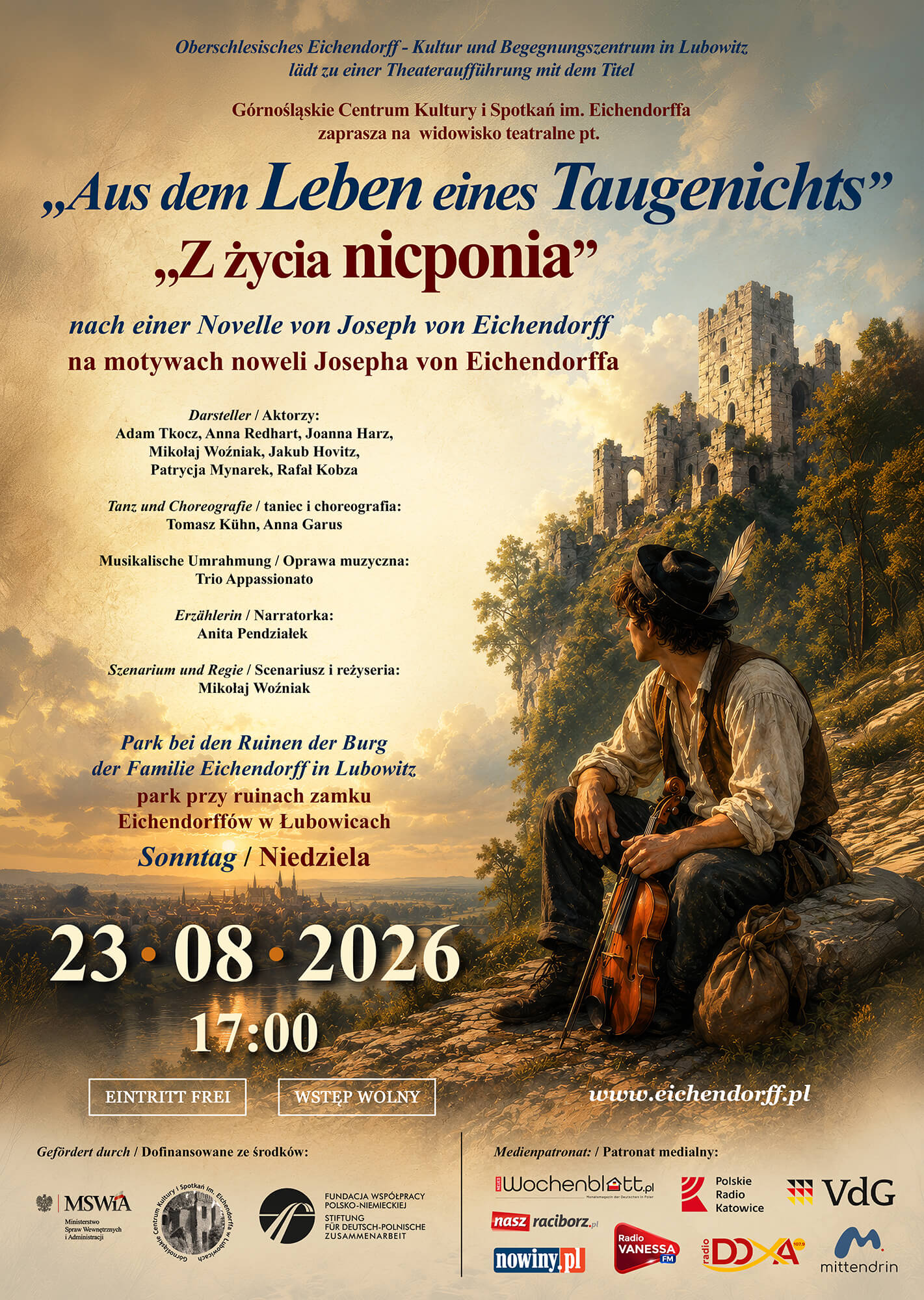 „Z życia nicponia”- plenerowe widowisko teatralne w Łubowicach