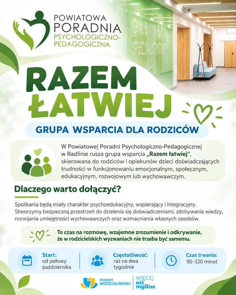 „Razem łatwiej ” projekt Poradni Psychologiczno-Pedagogicznej w Radlinie
