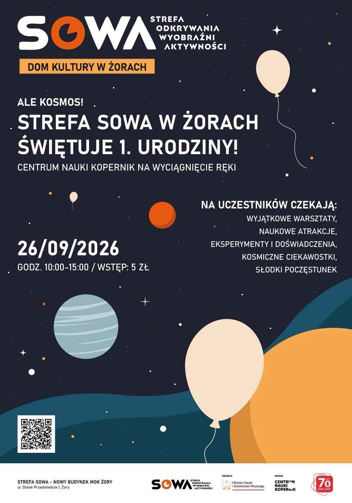 Kosmos w Strefie Odkrywania, Wyobraźni i Aktywności w Żorach